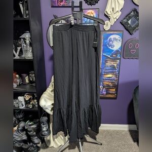 Torrid Deep Black Flare Maxi Skirt